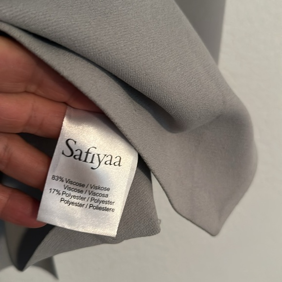 Safiyaa beautiful gray tunic belted off shoulder top 8 - Picture 6 of 15